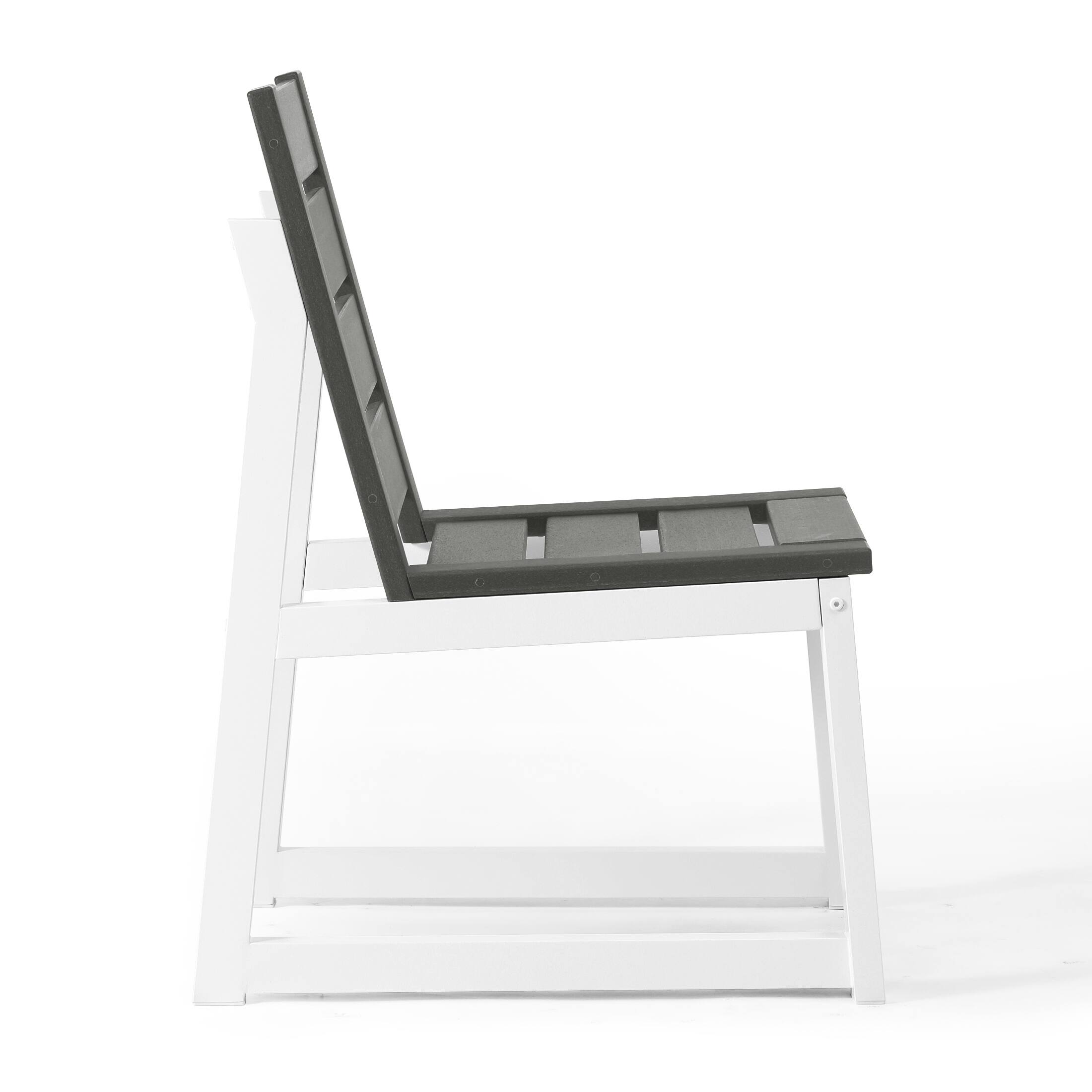 Alt View 4. WestinTrends - WestinTrends Cape May 7-Piece HDPE Outdoor Furniture Patio Dining Table With Umbrella Hole and Chairs Set For 6 - Gray.
