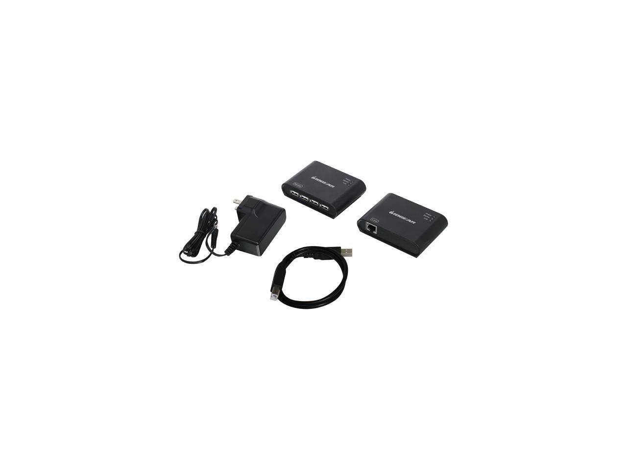 Alt View 2. IOGEAR - IOGEAR GUCE64 USB 2.0 4-Port BoostLinq Ethernet - 164ft, 4-Port USB Extender over Cat5/Cat5e/Cat6 Ethernet Cable.