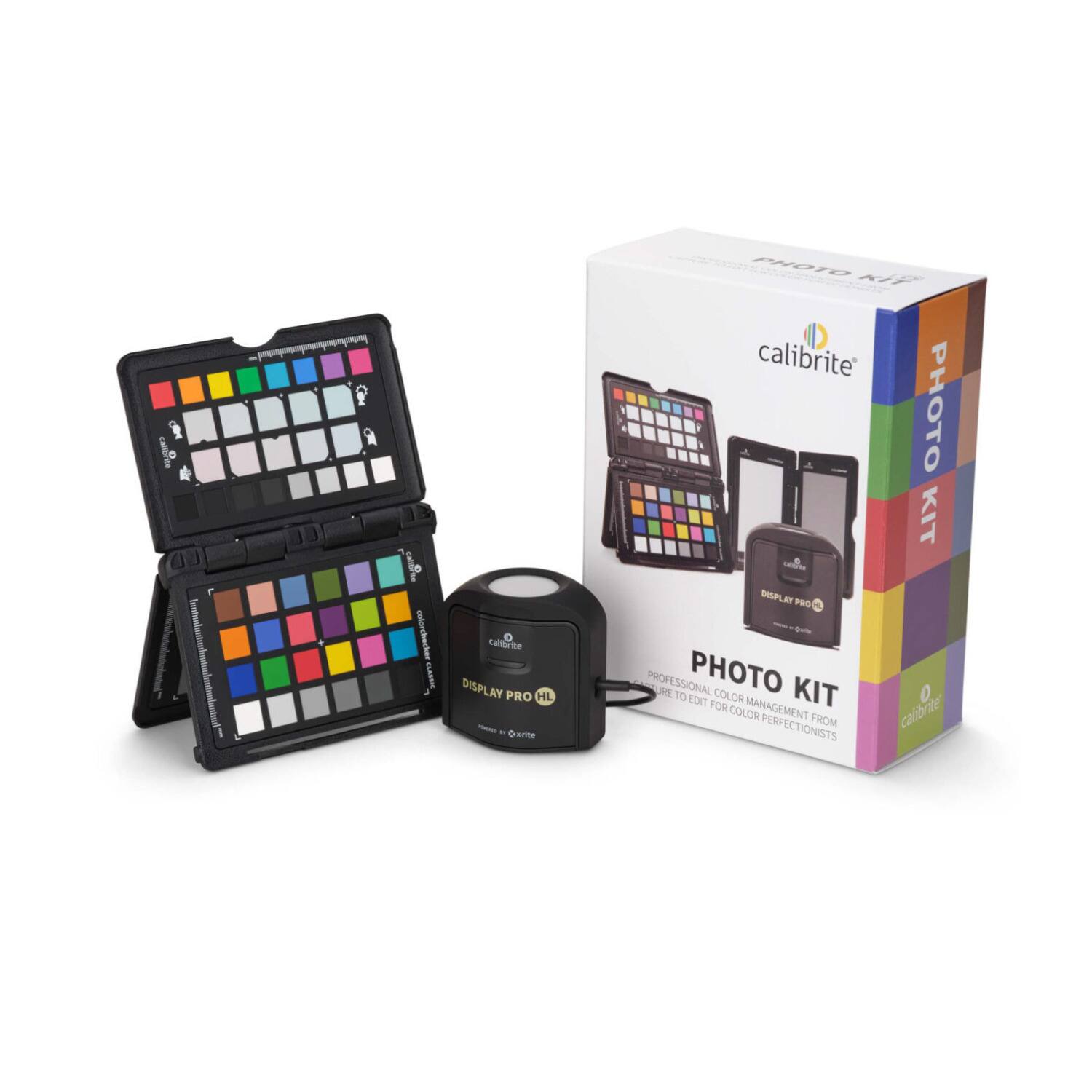 I Caloras. E 1 snorchecker - US - DISPLAY PRO HIL - O Ohnarie COA NP calibrite PHOTO KIT ada SISPLET - -OE PROFESSIONAL PHOTO KIT 0 10 conT COLOR FOR MANAGEMENT calorite COLOR FROM PERFECTIONISTS