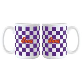 Logo Brands - Phoenix Suns 2-Pack 15oz. Checkered Wordmark Mug Set - Multicolor