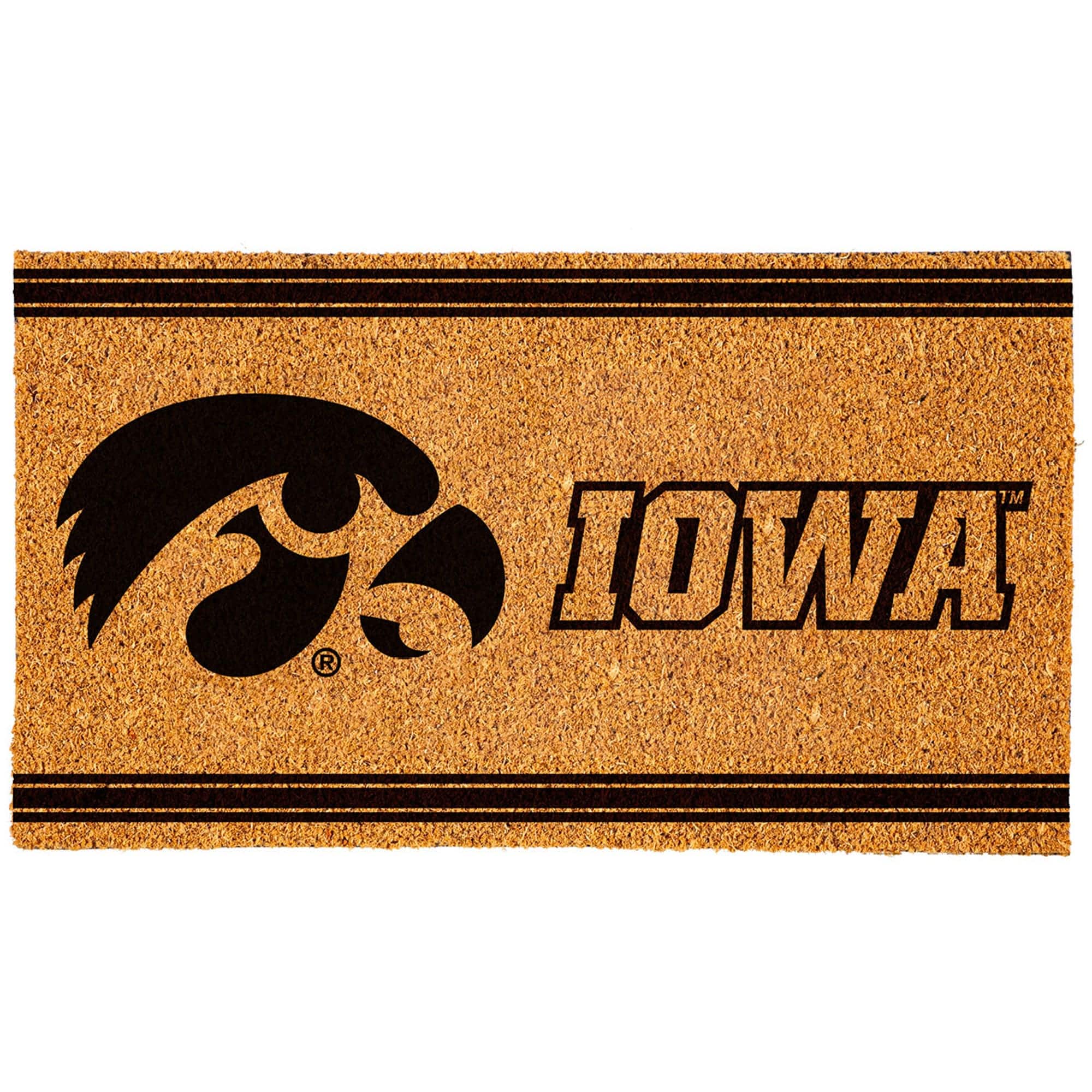 Evergreen Enterprises - Iowa Hawkeyes 16" x 28" Logo Turf Mat - Multicolor