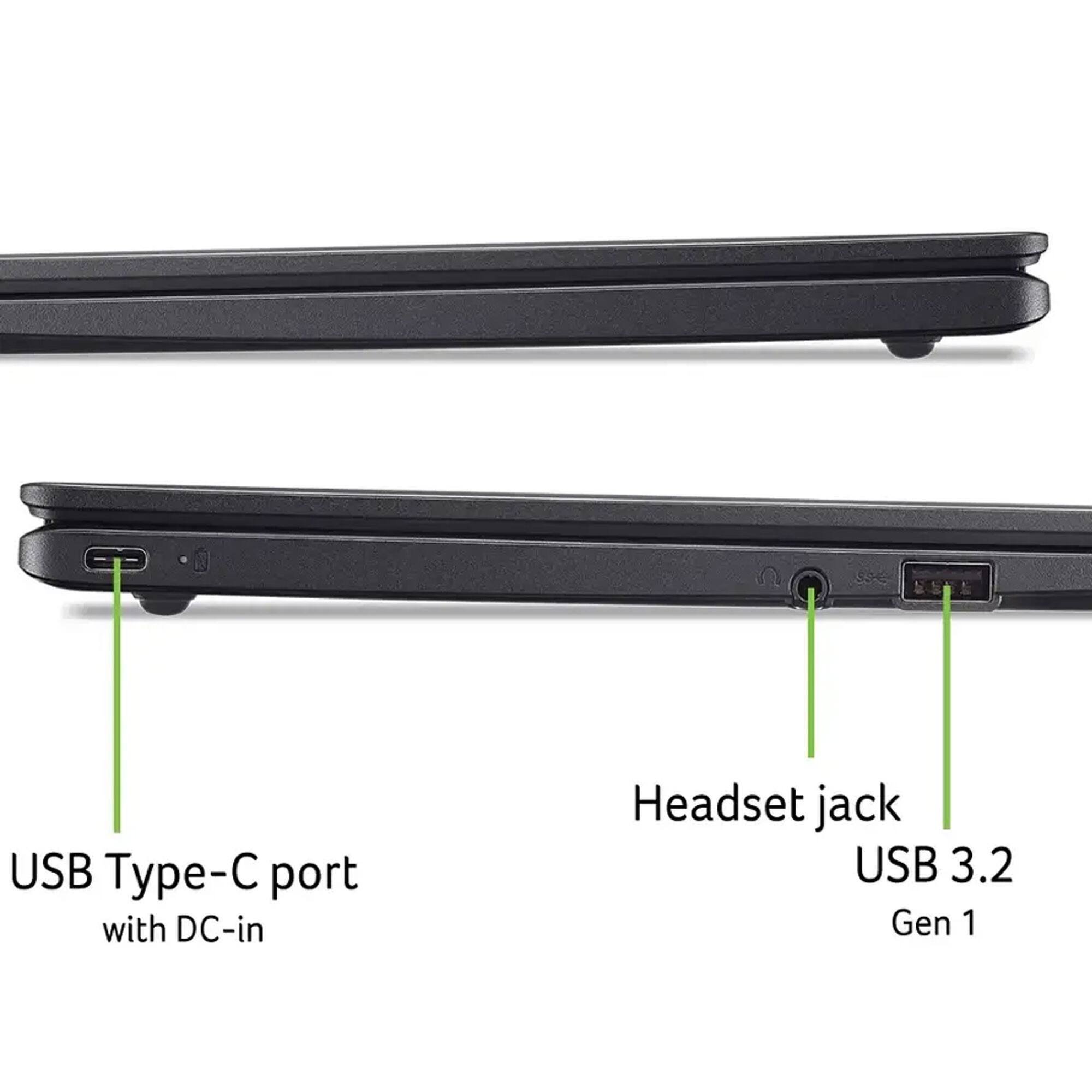 USB Type-C port with DC-in, Headset jack, USB 3.2 Gen 1