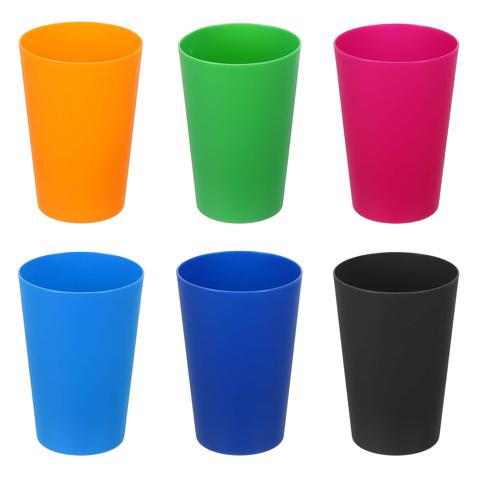 Unique Bargains - 6pcs Plastic Tumblers, 8.8oz Reusable Unbreakable Water Tumblers for Home Office Outdoors Water Coffee Milk Juice Tea - Green, Blue, Black, Orange, Rose Red, Dark Blue price history on PriceWatchPro