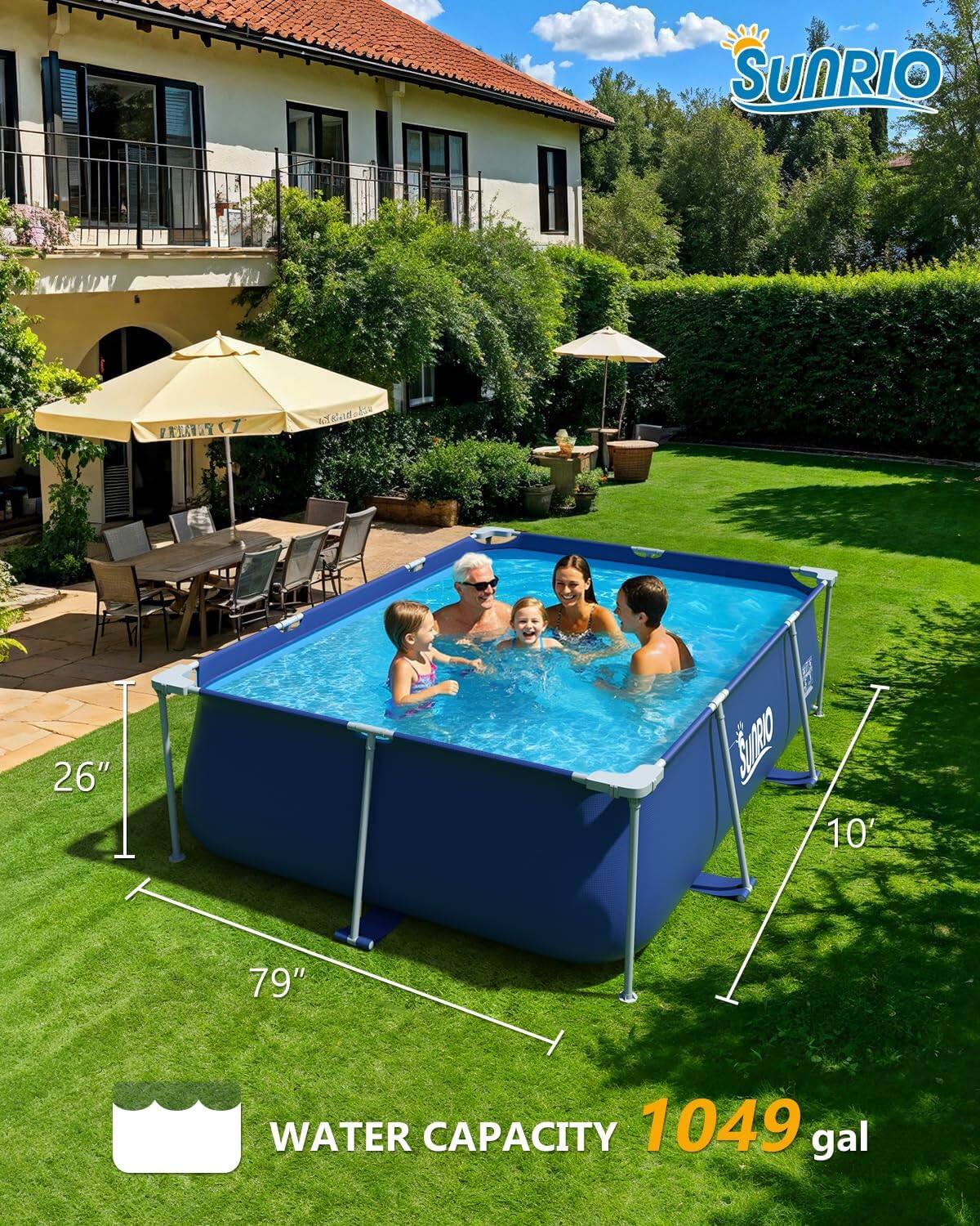 SUNRIO 26" x 10' x 79" WATER CAPACITY 1049 gal