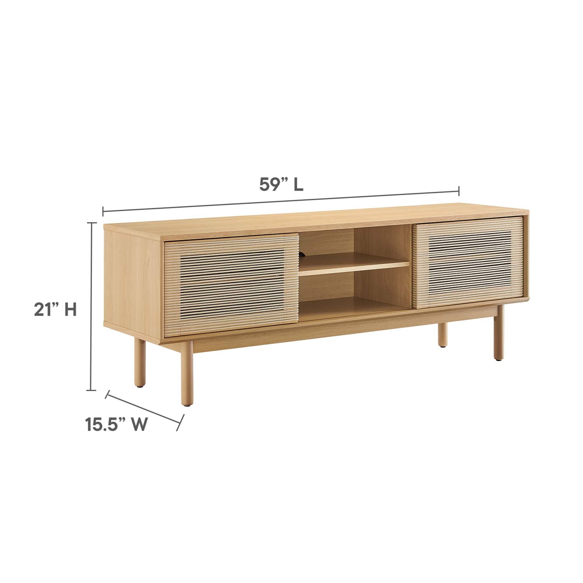 59" L x 21" H x 15.5" W