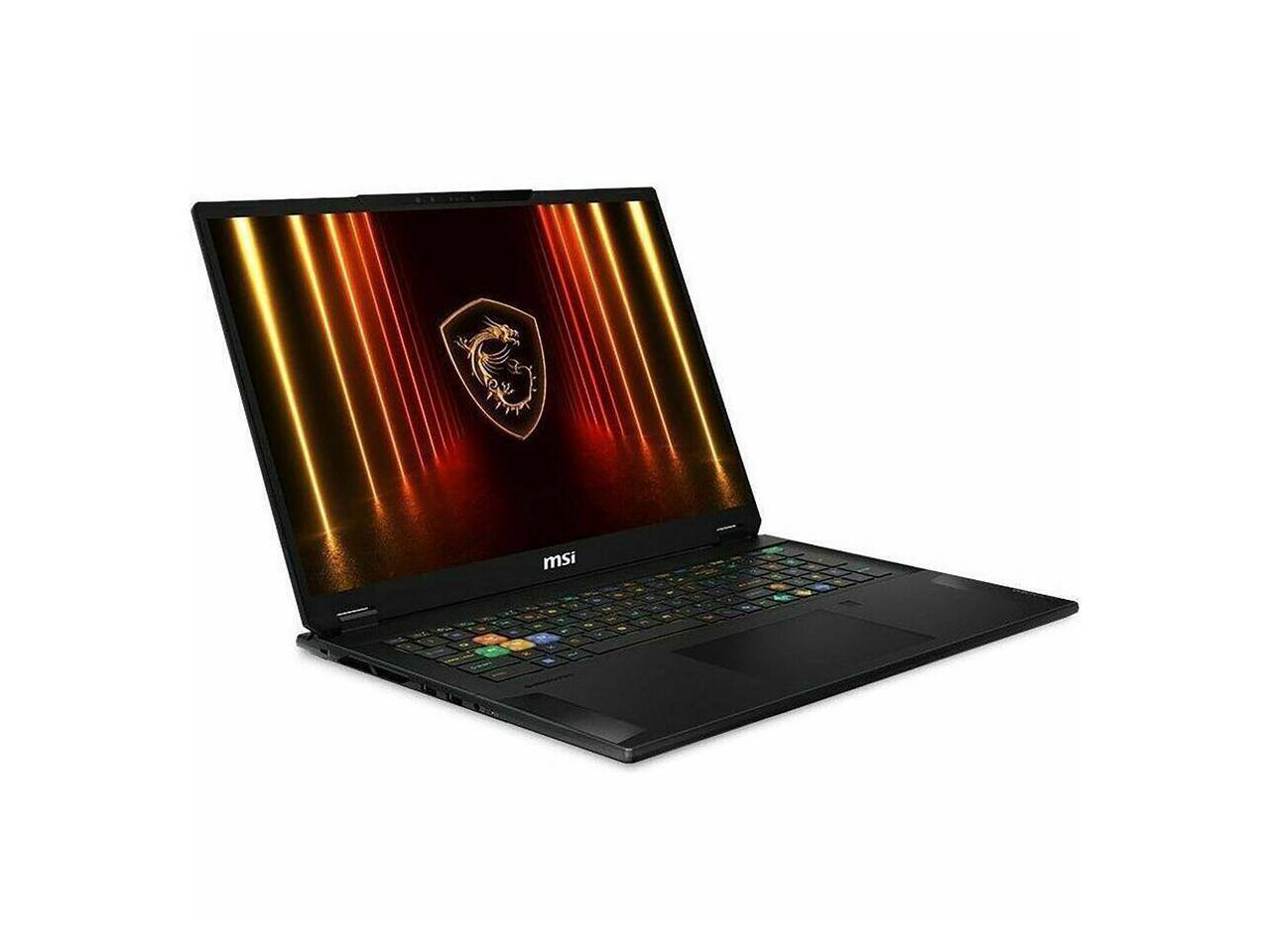 Alt View 3. MSI - MSI 18" UHD+ 240Hz Ryzen AI 9 365 RTX 5080 32GB DDR5 2TB SSD Win11 Pro (Stealth A18 A3HWIG-028US) - Black.