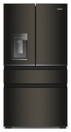 Whirlpool - 22 Cu. Ft. 4-Door French Door Counter-Depth Refrigerator - Black Stainless Steel