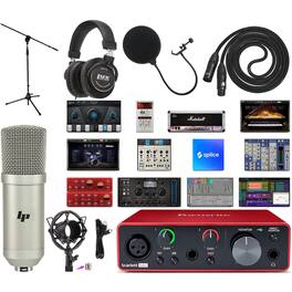 Focusrite - Scarlett Solo 3rd Gen Audio Interface Bundle with Condenser Mic, Headphones & Stand