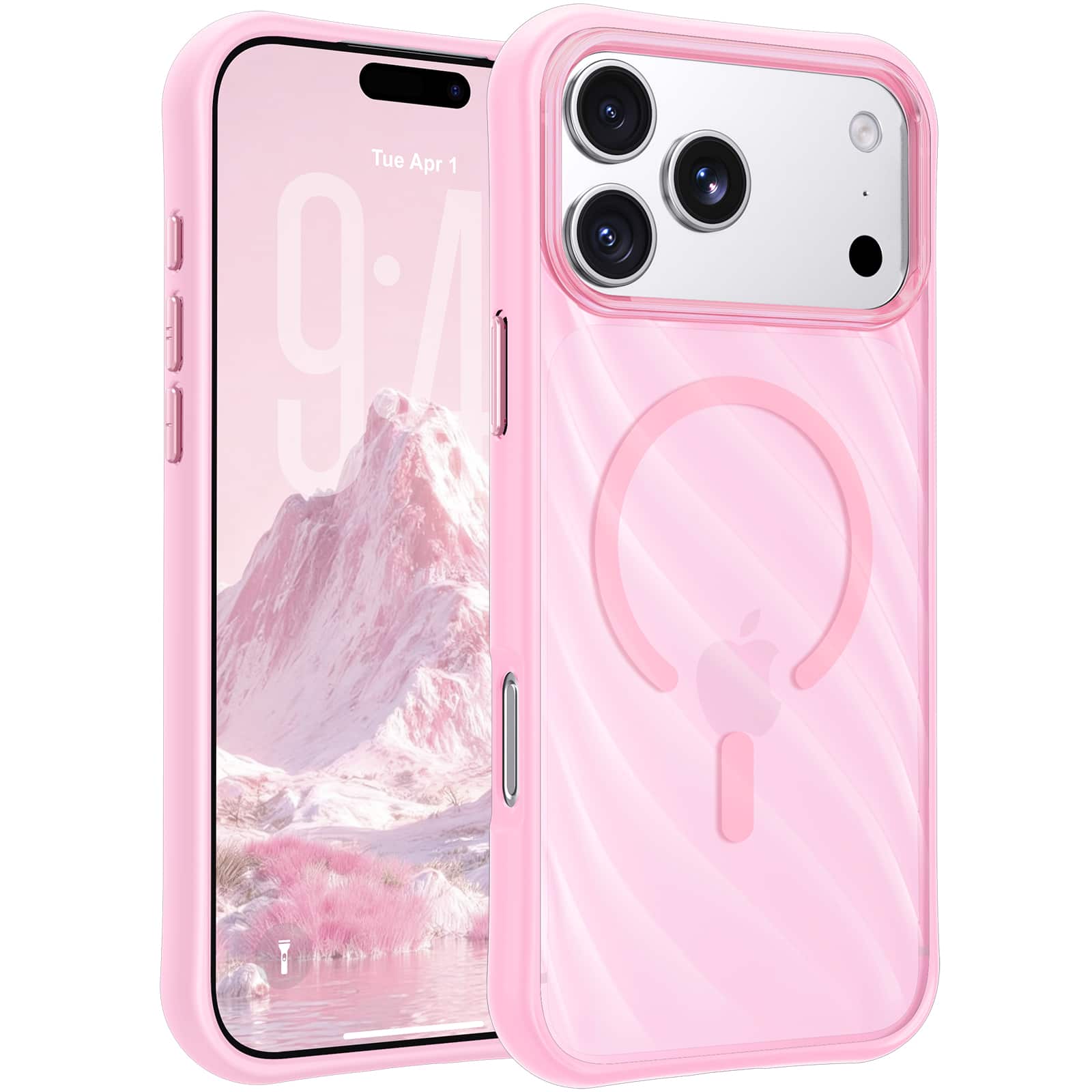 Dteck - Magnetic Shockproof Slim Case for Apple iPhone 17 Pro Max,Translucent Matte Back Cover, Anti-Scratch Hard PC & TPU Shell - Pink price history on PriceWatchPro