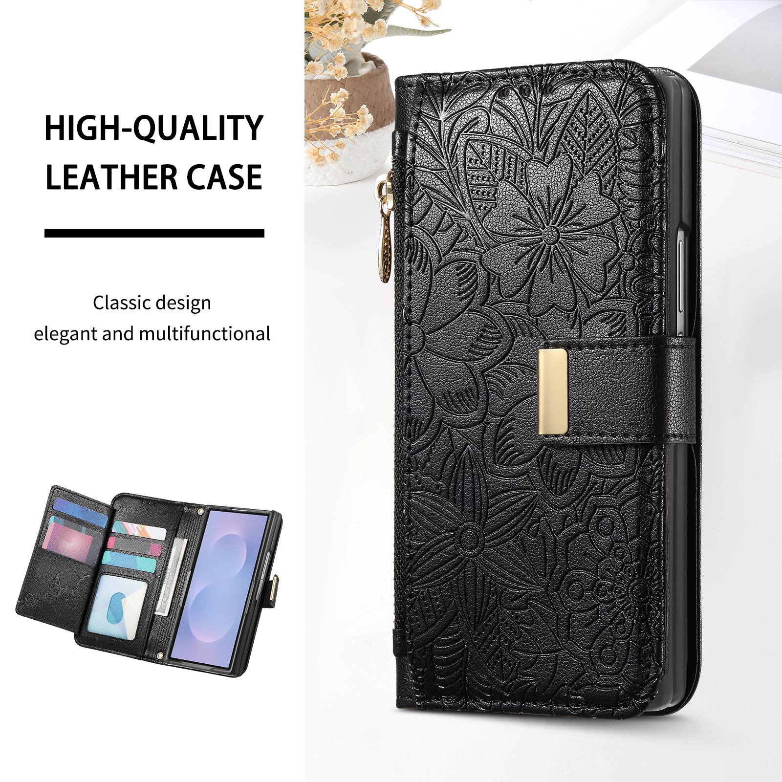 HIGH-QUALITY LEATHER CASE

Classic design elegant and multifunctional