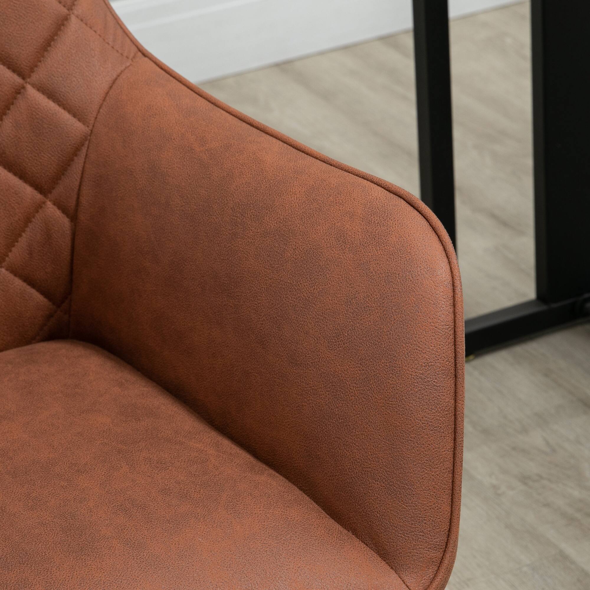 Alt View 4. Vinsetto - Mid Back Office Chair with Diamond Line Design - brown.