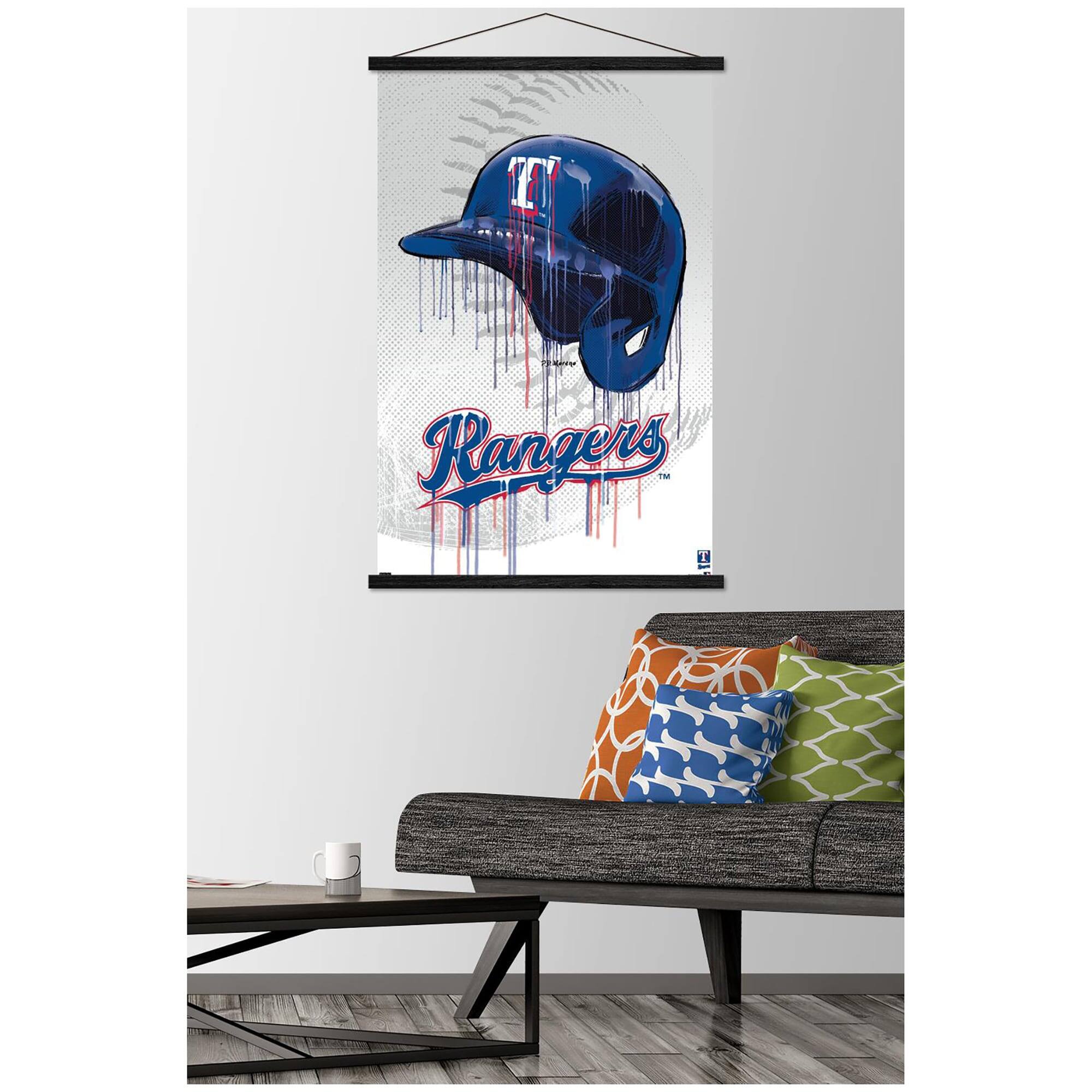 Alt View 1. Trends International - Texas Rangers 24" x 34.75" Magnetic Framed Team Poster - Multicolor.