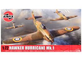 Level 1 Model Kit Hawker Hurricane Mk.I Aircraft with 2 Scheme Options 1/72 Scale Plastic Model Kit by Airfix - Multicolor