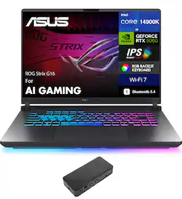 ASUS - ROG Strix G16 Laptop 16.0 WUXGA (Intel i9-14900HX, 64GB DDR5, 2TB PCIe SSD, Win 11 Pro) - Eclipse Gray