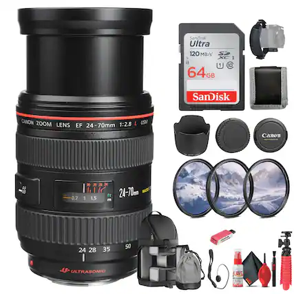 SanDisk Ultra 120 MB/s 64GB
CANON ZOOM LENS EF 24-70mm 1:2.8 L USM
24-70mm
ULTRASONIC