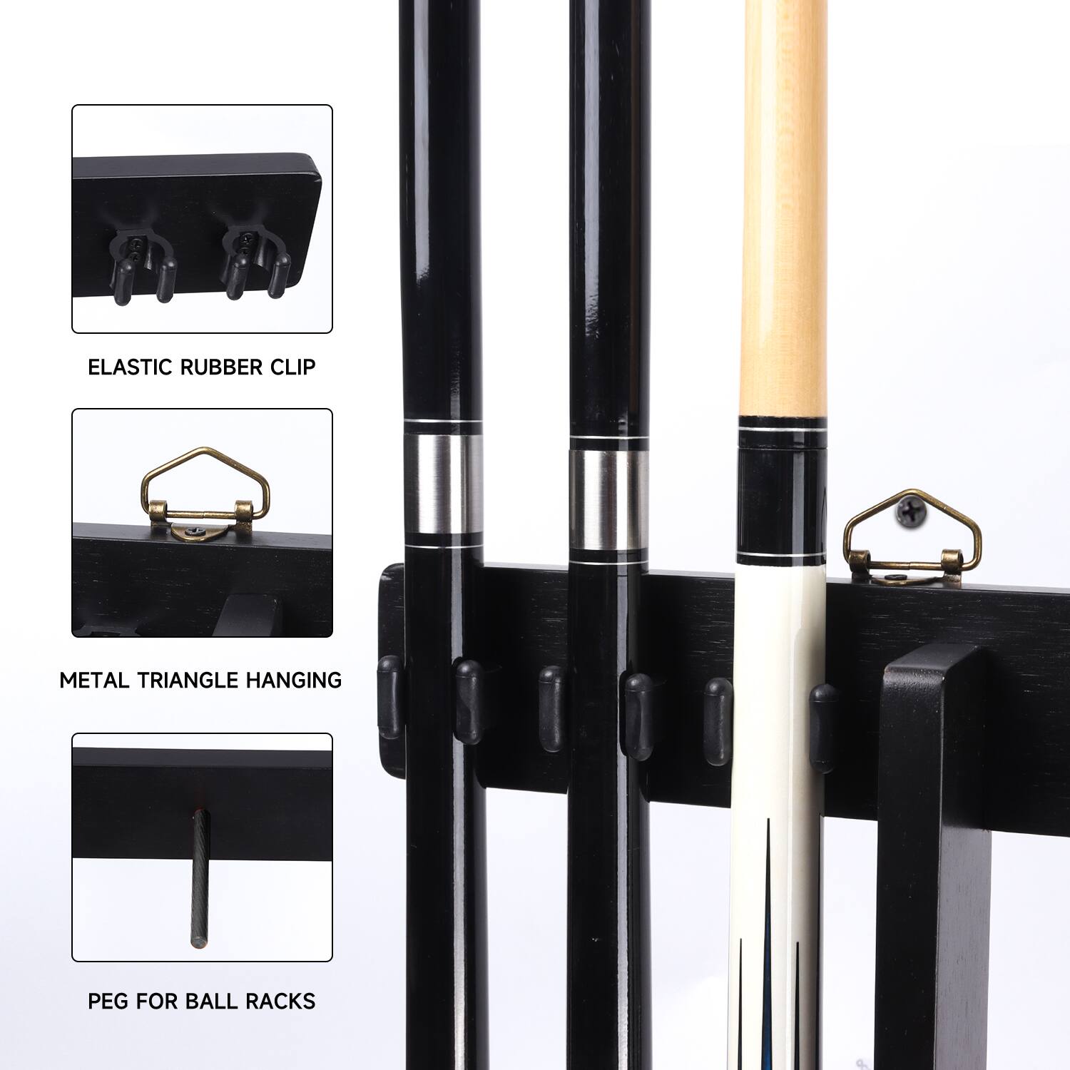 ELASTIC RUBBER CLIP, METAL TRIANGLE HANGING, PEG FOR BALL RACKS