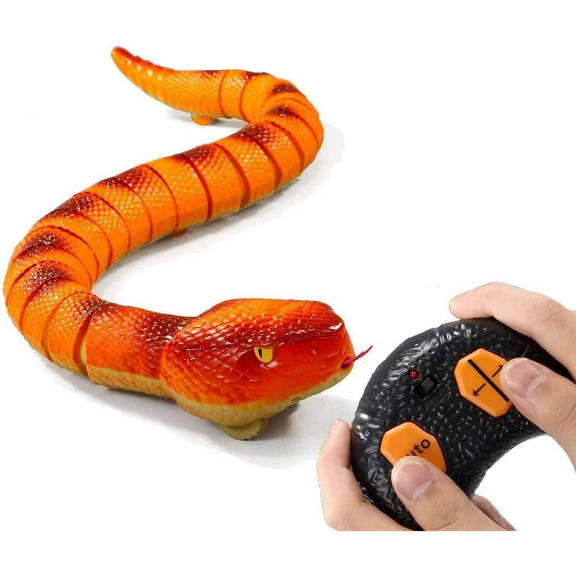 Topteng - ​​RC Anaconda Snake Toy with Infrared Remote Control - Realistic S-Slithering, Tongue & Tail Action, Gift for Kids​