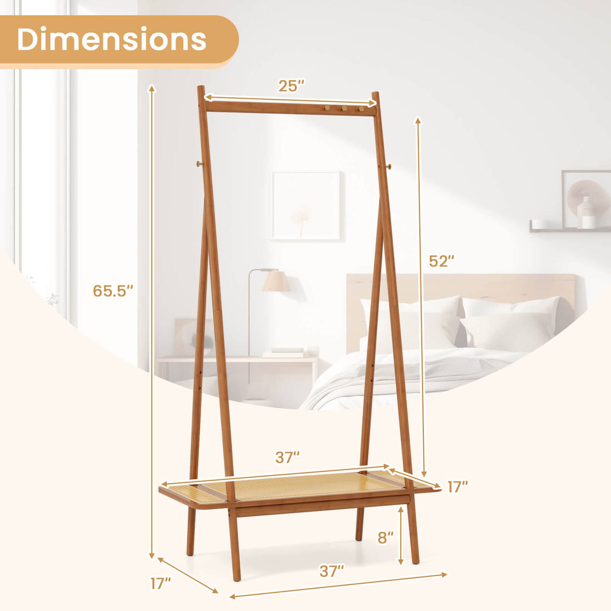 Dimensions: 25", 52", 65.5", 37", 17", 8", 17", 37"