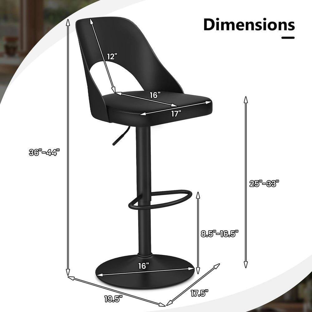 Dimensions  
12"  
16"  
17"  
36"-44"  
25"-33"  
8.5"-16.5"  
16"  
19.5"  
17.5"