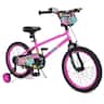Costway - 18 Inch Kids Bike for Ages 3-8 Years Old, Toddler Bicycle with Training Wheels - Pink