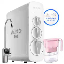 Waterdrop - G3P600 Reverse Osmosis System Extra WD-PT-05P Water Filter Pitcher - White