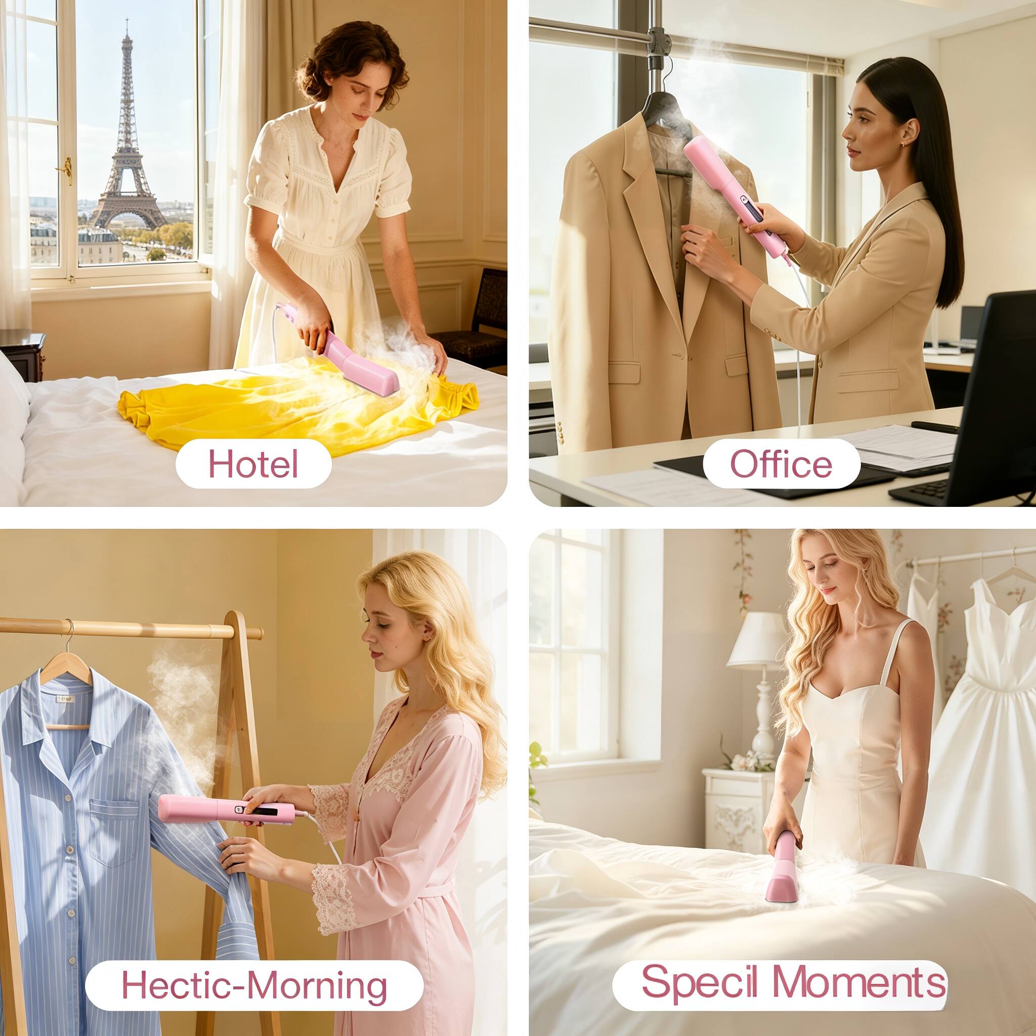 Hotel  
Office  
Hectic-Morning  
Special Moments