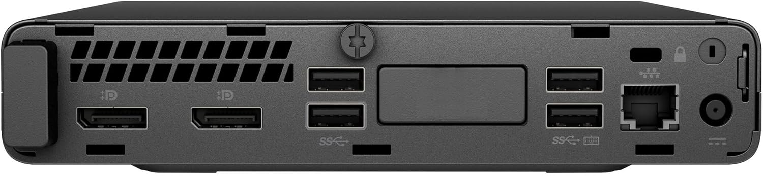 Left. HP - HP ProDesk 600 G5 Mini PC, Intel Core i5-9500T, 8GB RAM, 256GB NVMe, Built in AX210 Wi-Fi BT, Windows 11 Pro - Black.