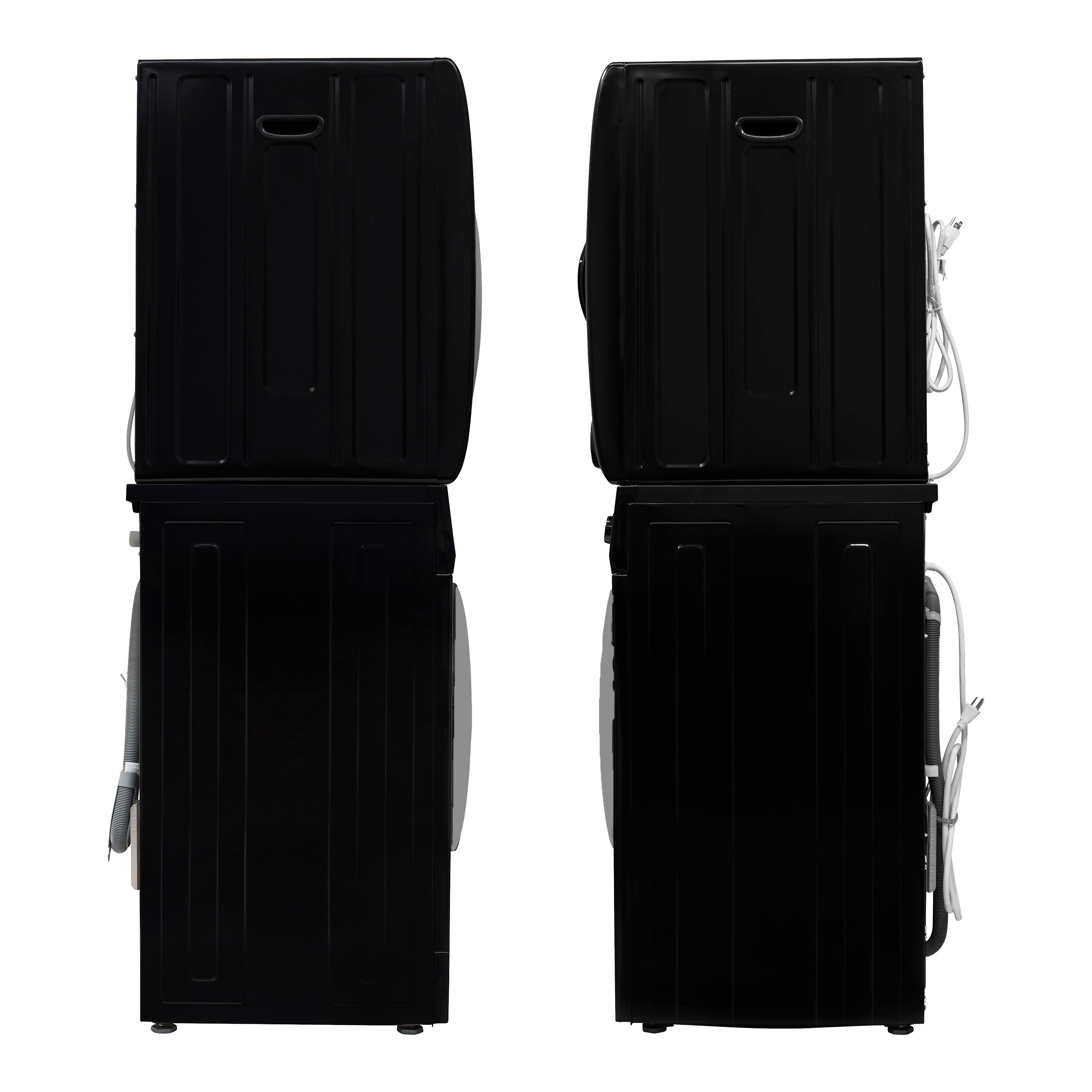 Alt View 7. Equator - Equator PREMIUM PET EW 826 1.6 cu ft. Compact Stackable Washer + ED 852 3.5 cu ft. Electric Dryer Vented w/Sensor 110 V - Black.