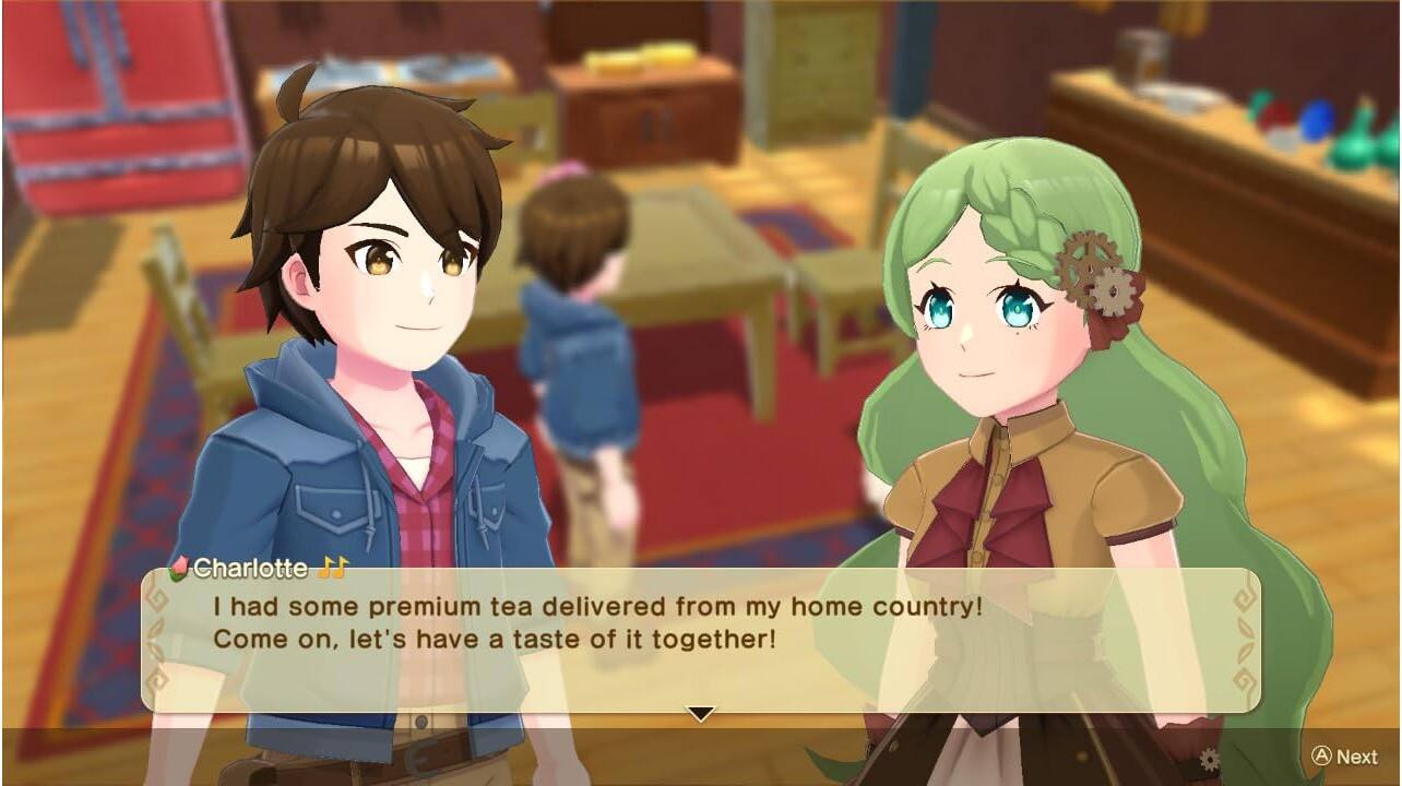 Charlotte: I had some premium tea delivered from my home country! Come on, let's have a taste of it together!