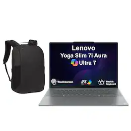 Lenovo - Yoga Slim 7i Aura Edition Laptop 15.3 2.8K Display (Ultra 7-256V, 16GB, 1TB SSD, Win 11 Home) w/17in Backpack - Luna Grey