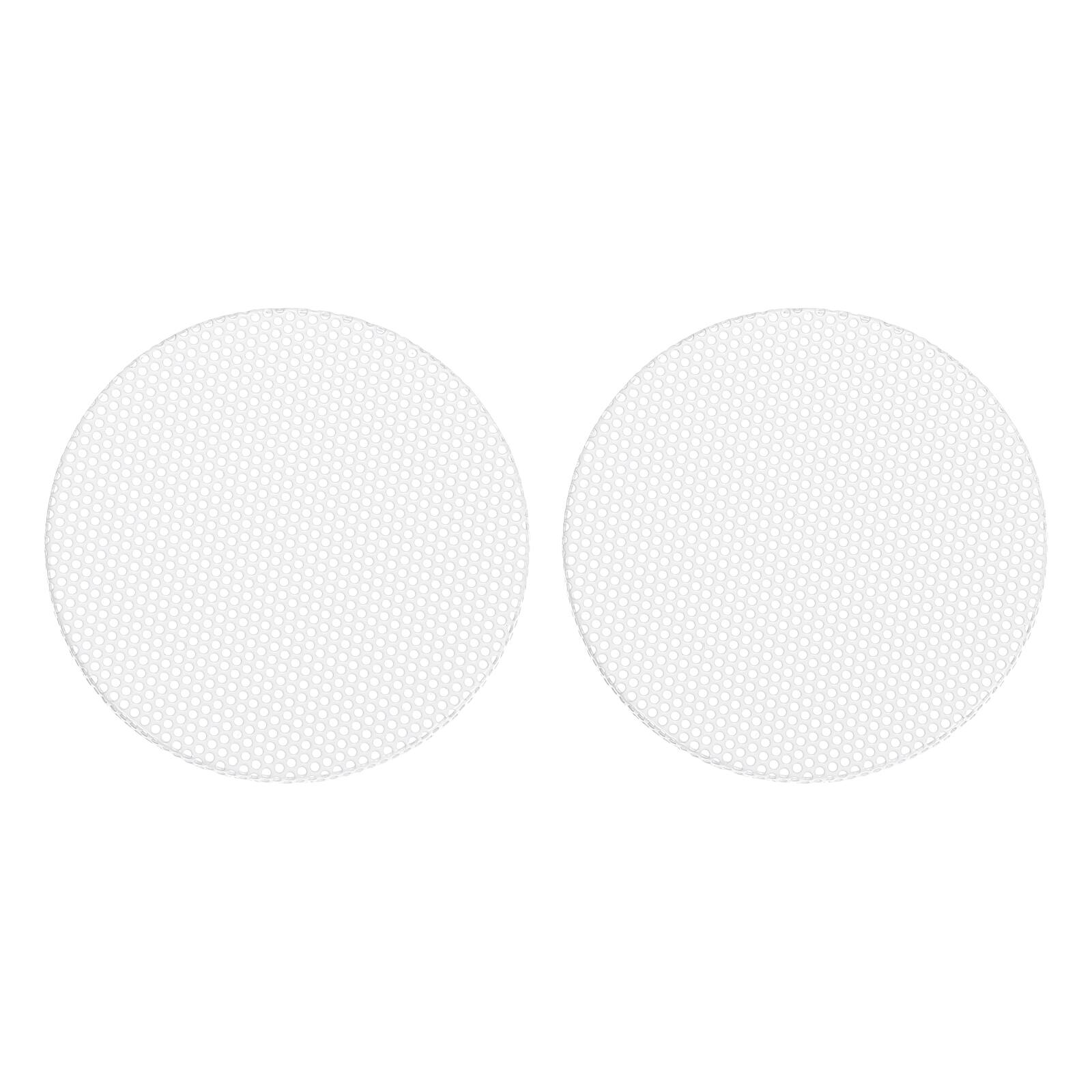 Front. Unique Bargains - Universal Speaker Grills Cover without Frame, Metal Mesh Subwoofer Cover Guard Protector for Car Home Audio, 2pcs - White.