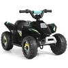 Front. Gymax - Gymax 6V Kids Electric Quad ATV 4 Wheels Ride On Toy Toddlers Forward & Reverse Black - Black.