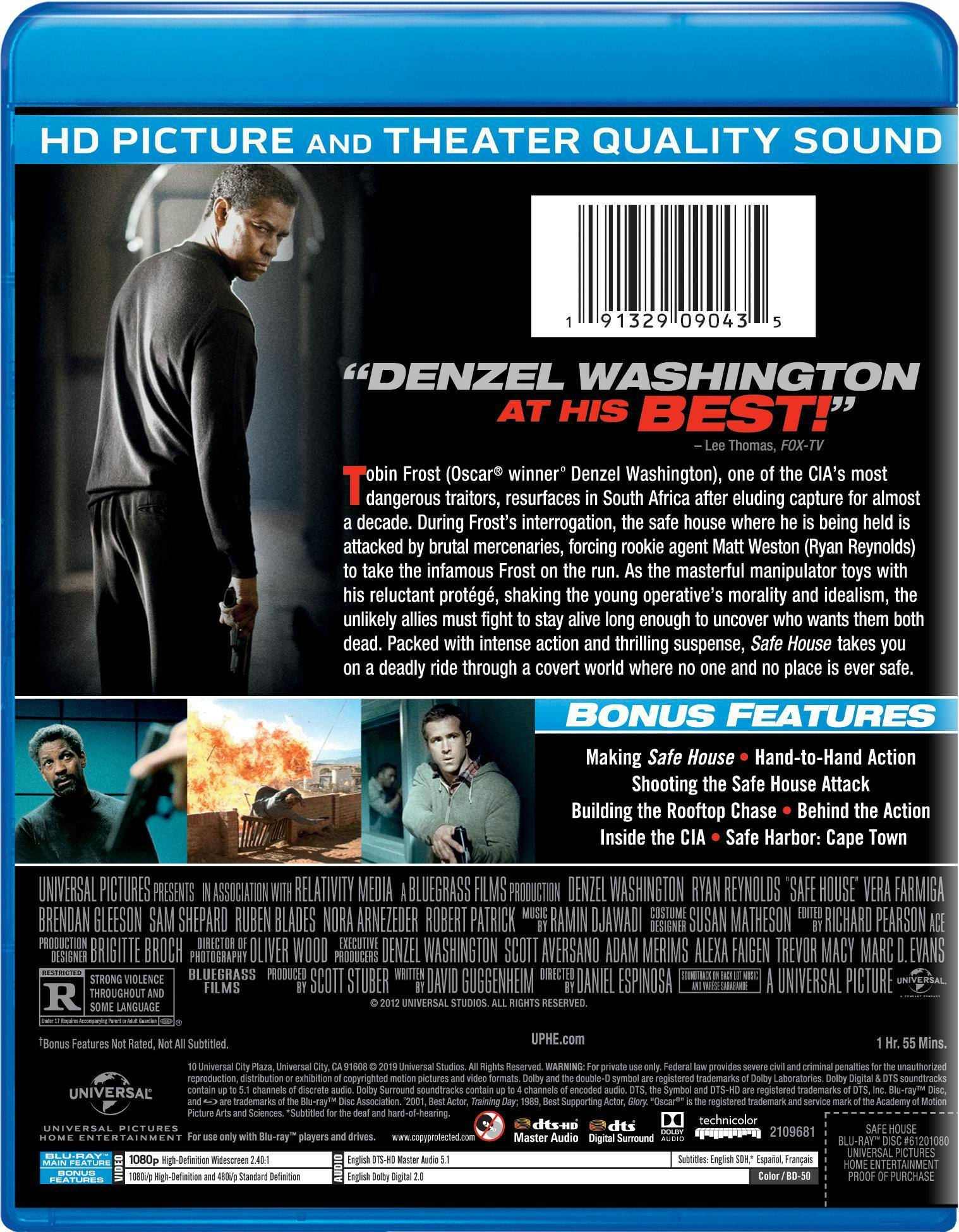 Back. Safe House (Blu-ray New Box Art) [Blu-ray].