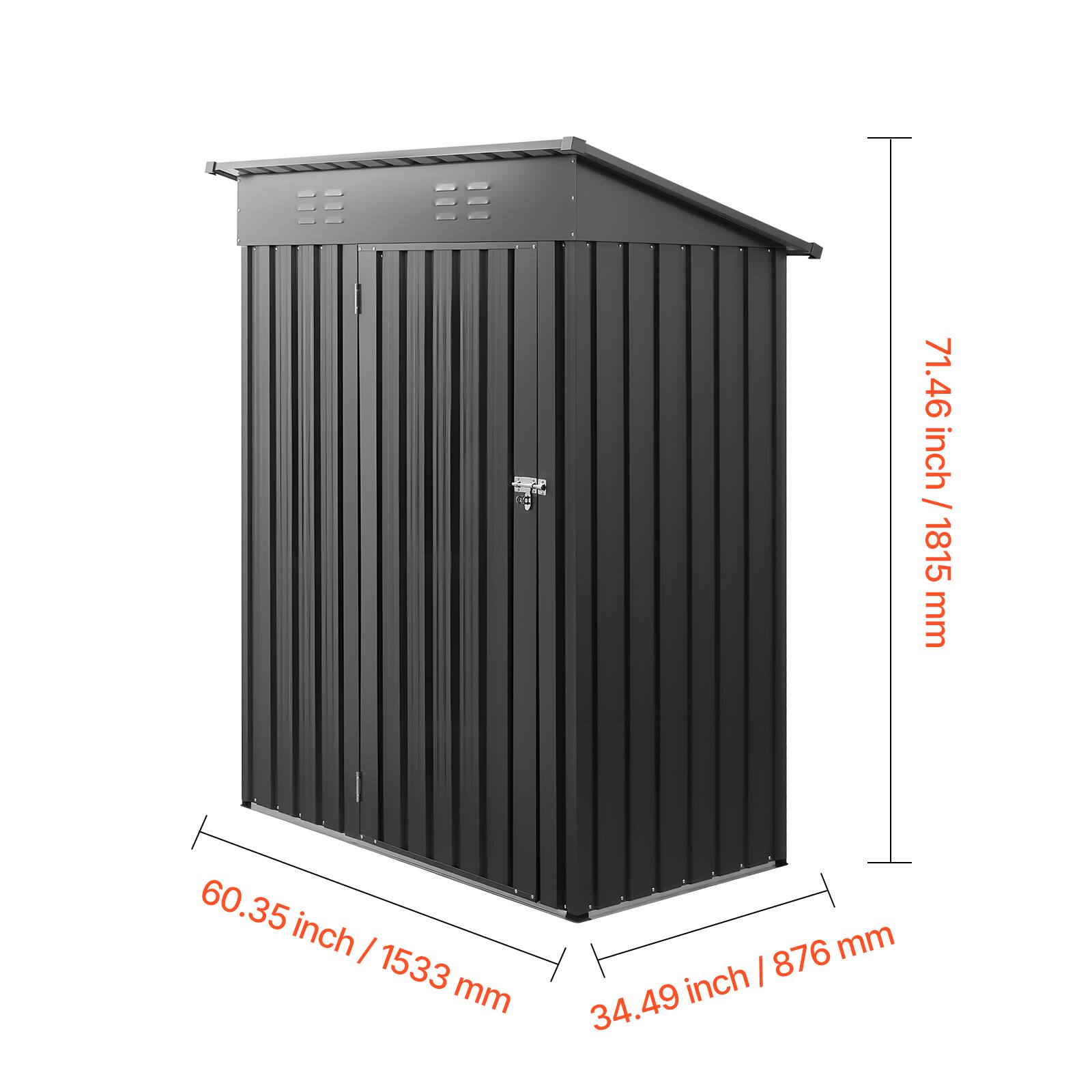 71.46 inch / 1815 mm  
60.35 inch / 1533 mm  
34.49 inch / 876 mm