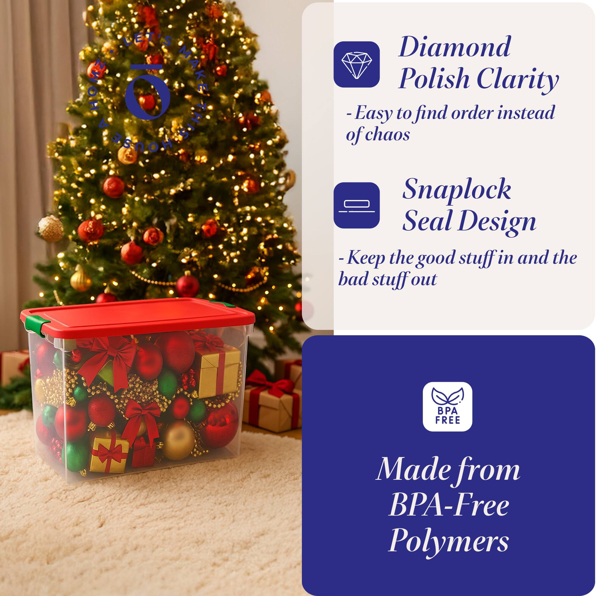 - Diamond Polish Clarity
  - Easy to find order instead of chaos

- Snaplock Seal Design
  - Keep the good stuff in and the bad stuff out

- Made from BPA-Free Polymers