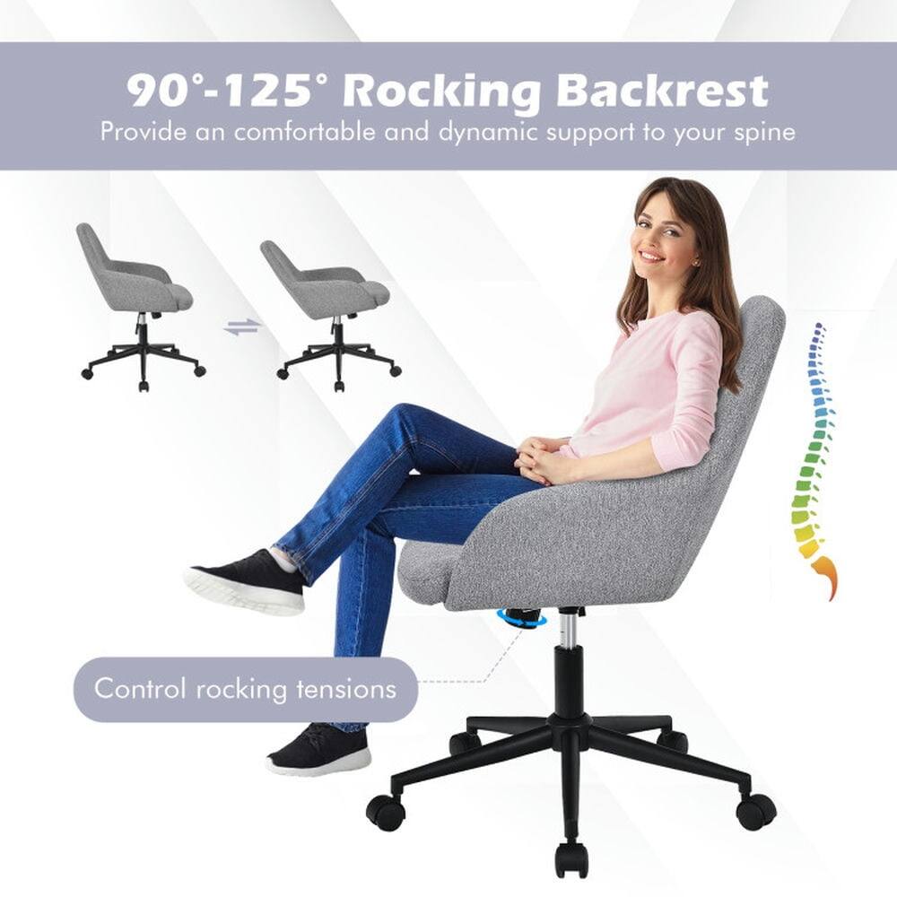 90°-125° Rocking Backrest  
Provide an comfortable and dynamic support to your spine  
Control rocking tensions