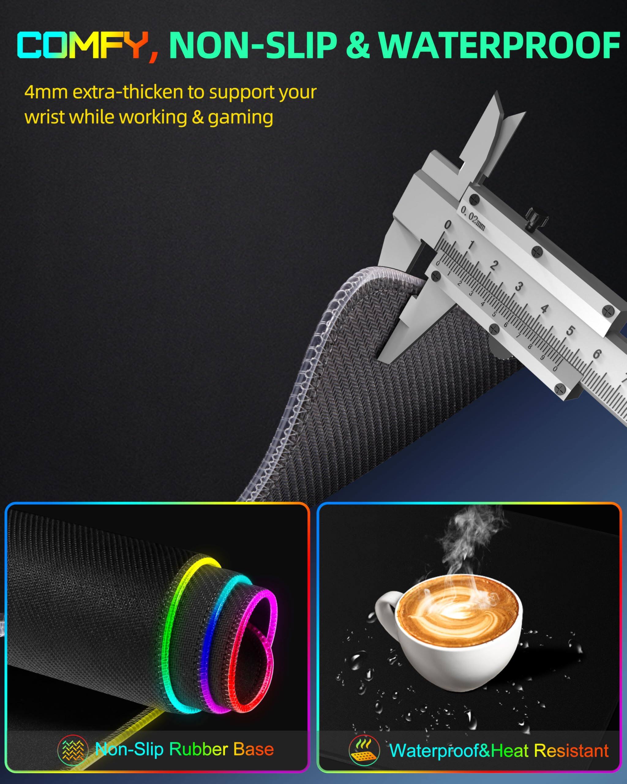 COMFY, NON-SLIP & WATERPROOF

4mm extra-thicken to support your wrist while working & gaming

Non-Slip Rubber Base

Waterproof & Heat Resistant