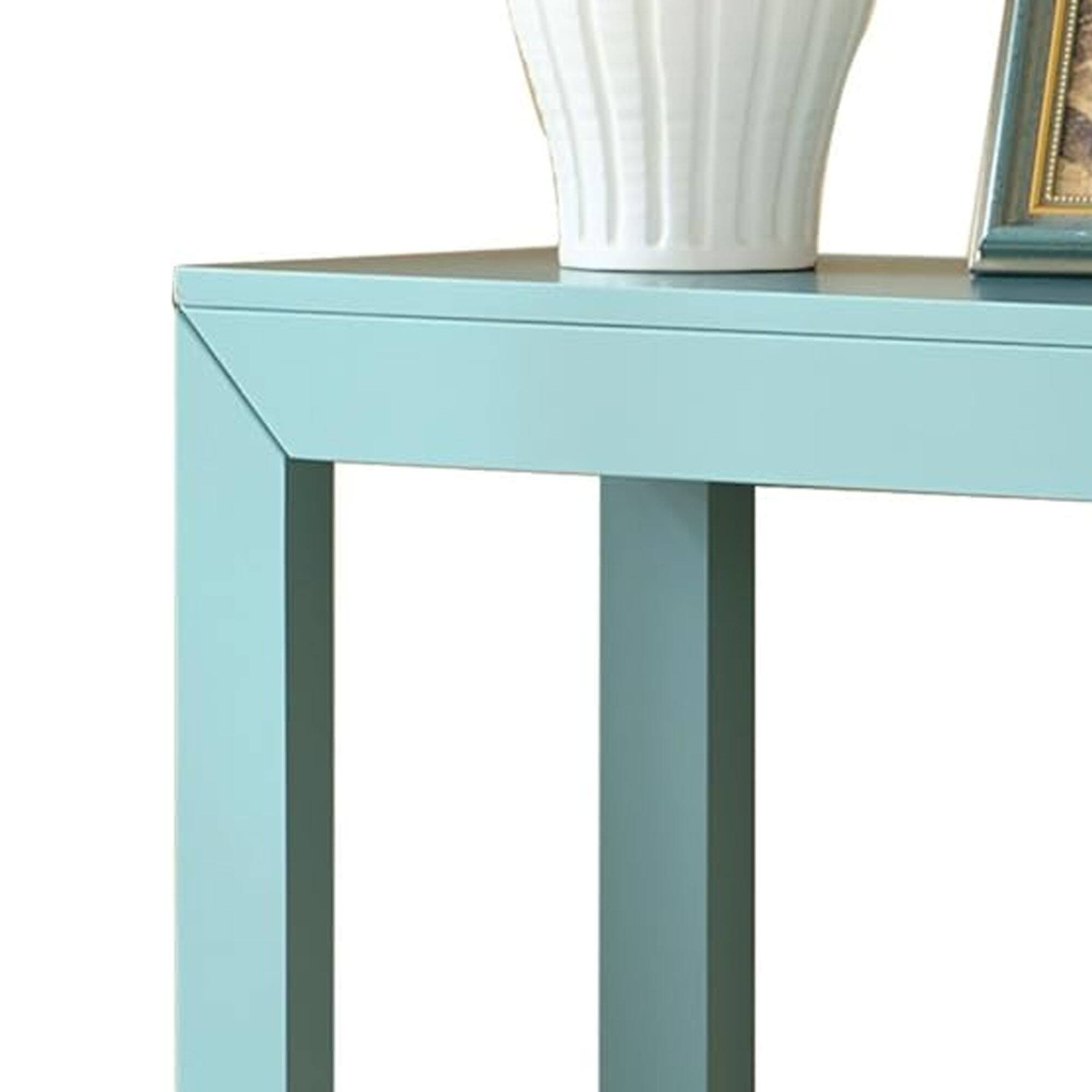 Back. Kings Brand Furniture - Kings Brand Furniture Russel Long Console Table - Minimalist and Slim Entryway Table for Decorative Displays, Sofa Table - Teal.