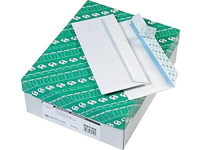 Alt View 3. Quality Park - Self Seal Security Tinted #10 Business Envelopes, 4 1/8" x 9 1/2", 500/Box - White Wove.