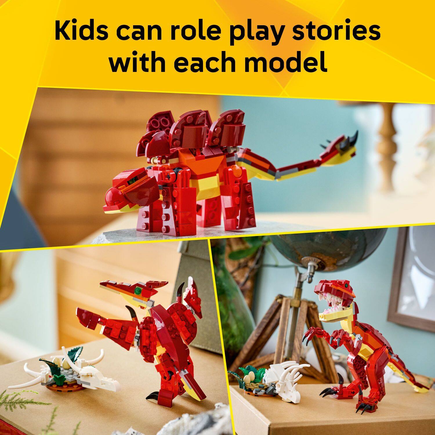 Kids can role play stories with each model