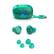 Left. JLab - GO Pop ANC True Wireless Bluetooth Earbuds with Active Noise Cancelling, 24+ Hour Battery & Custom EQ - Transparent Teal.