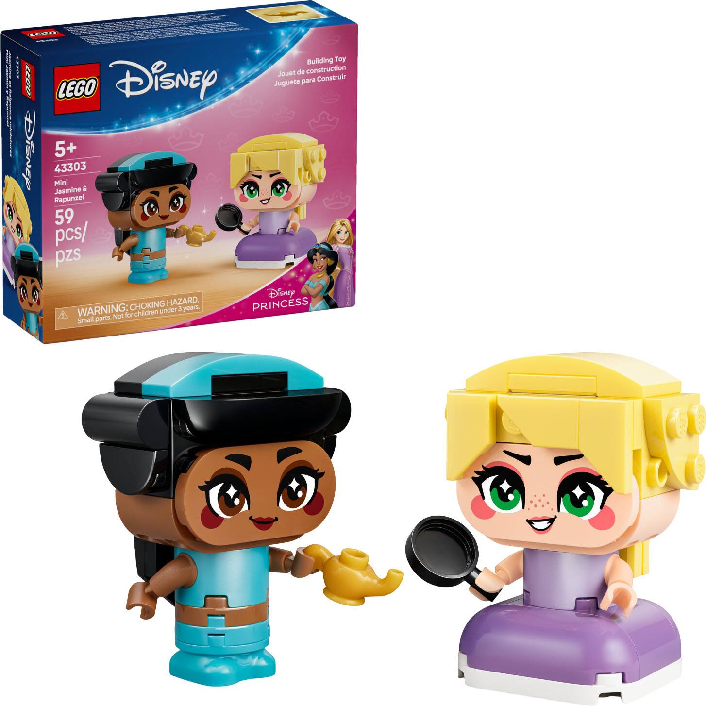 A | | SEUU - i C0O LEGO Disney Disney 5+ 43303 Mini Jasmine & Rapunzel 59 pcs/ pzs Building Toy Jouet de construction para Construir Juguete CHOKING HAZARD WARNING: children under 3 years Not for Small parts. Disney PRINCESS
