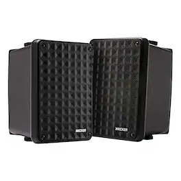KICKER - 46KB6B Black Indoor Outdoor Full Range high-efficiency Speakers Pair - Black/Gray