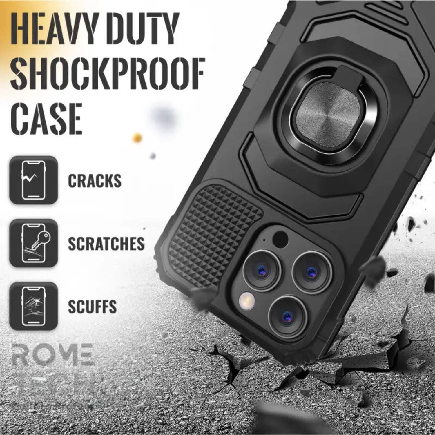 HEAVY DUTY SHOCKPROOF CASE

CRACKS
SCRATCHES
SCUFFS

ROME