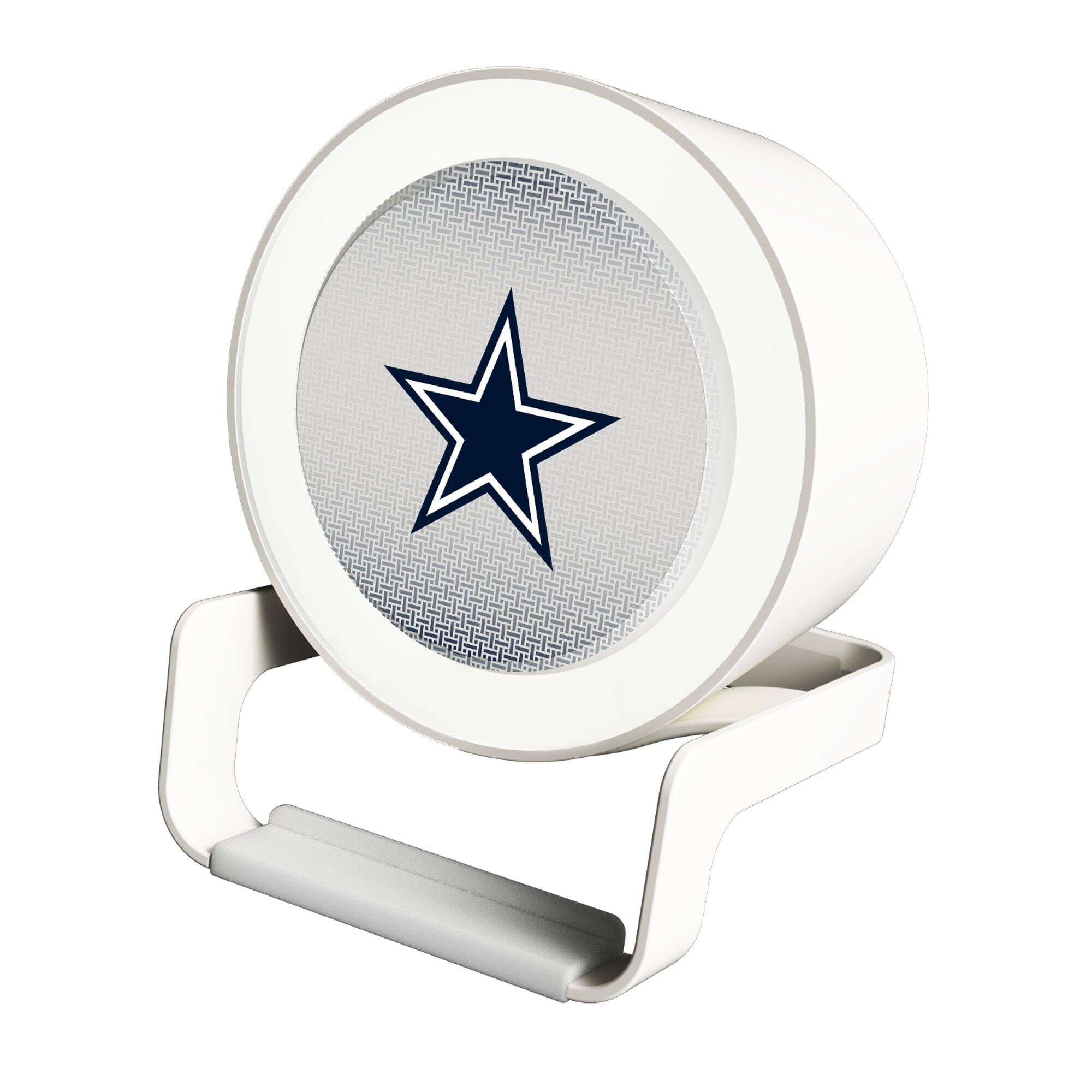 Front. Keyscaper - Dallas Cowboys Linen Print Nightlight Charger & Bluetooth Speaker - White.