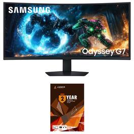 Samsung - LS40FG75DENXZA Curved Monitor with 2 Year Amber Protection (2025) - Black