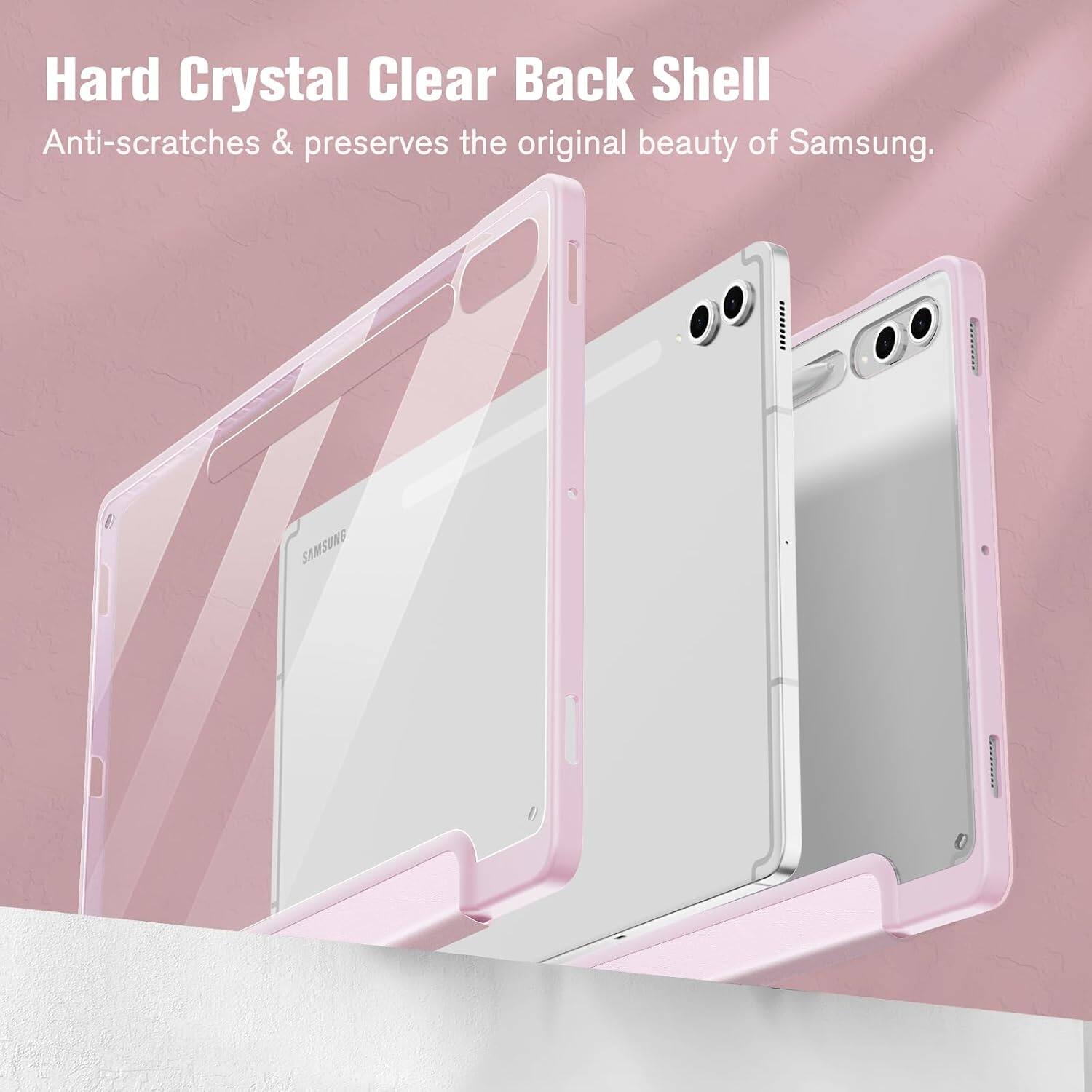 Hard Crystal Clear Back Shell  
Anti-scratches & preserves the original beauty of Samsung.