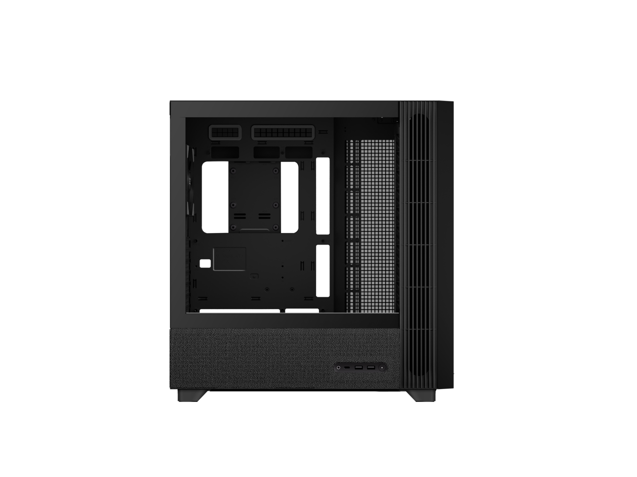 Alt View 2. TRYX - TRYX FLOVA Black ATX Case - Fabric, Tempered Glass, 360mm Radiator, USB-C 3.2 Gen 2x2 - Black.