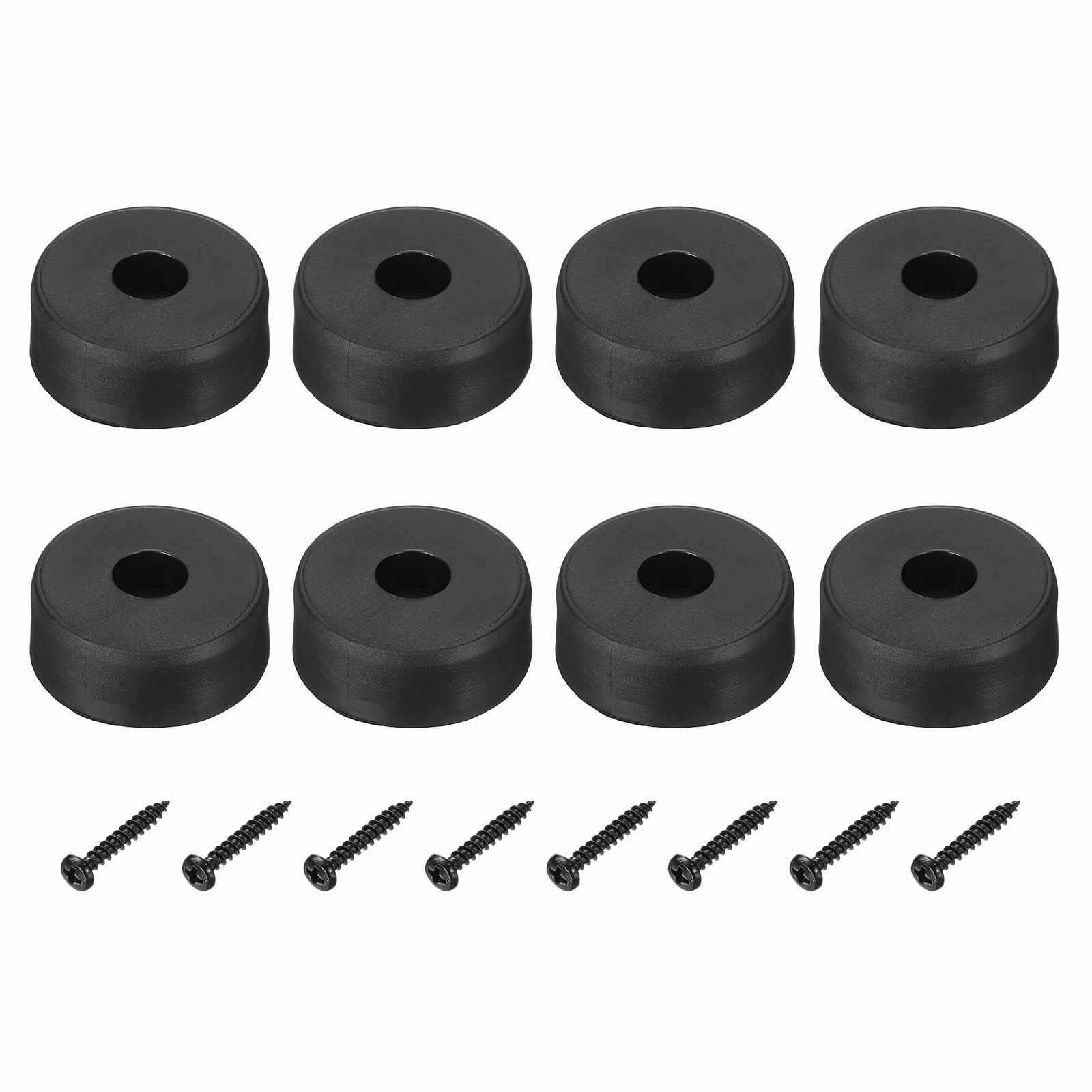 "Unique Bargains - Rubber Speaker Isolation Feet, 1.46""x0.59"" Anti-Vibration Pad with Screws for Electronic Speaker 8pcs - Black" price history on PriceWatchPro