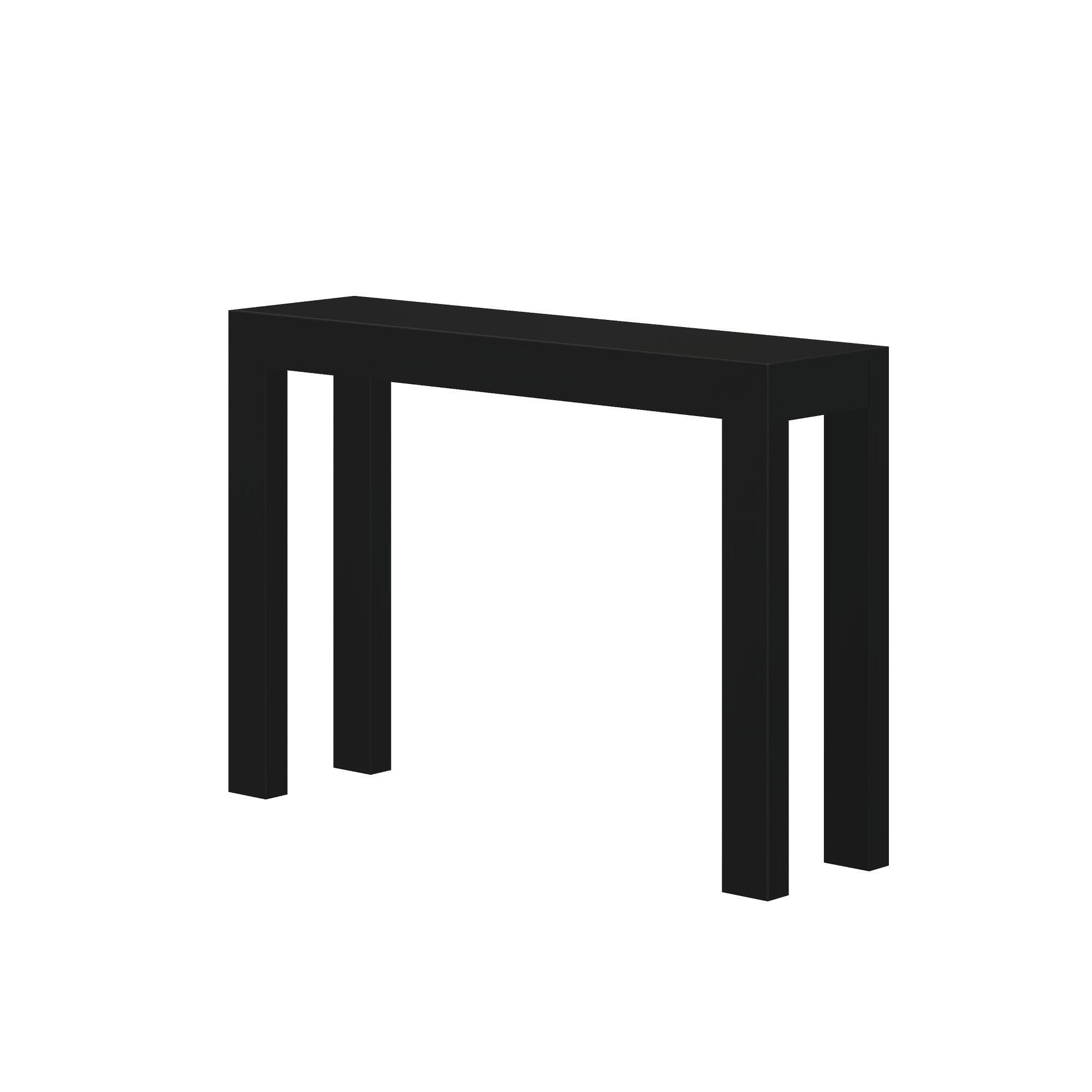 Alt View 2. Plank+Beam - Modern Console Table - 46 inches, Black - Black.